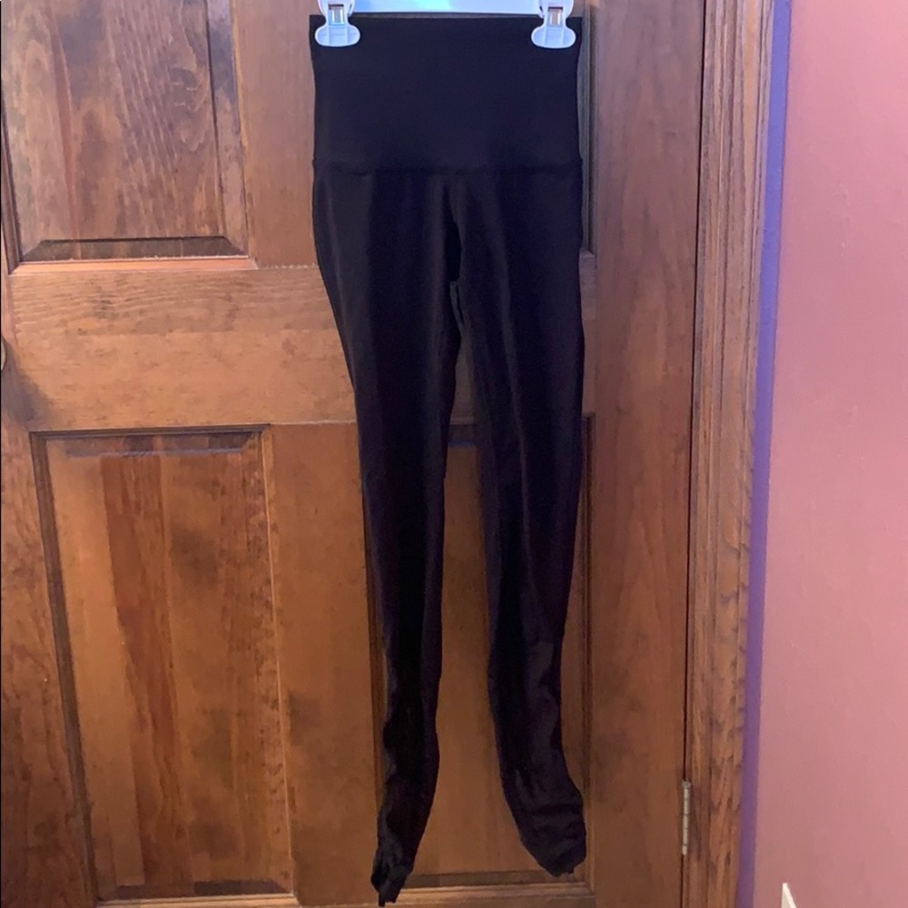 Lululemon full length black leggings with mesh